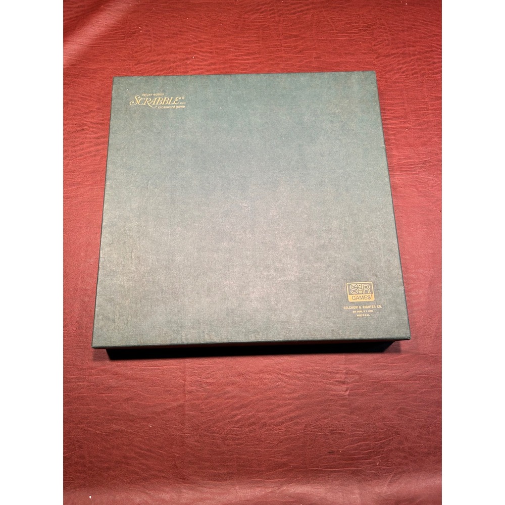Vintage 1977 Scrabble Deluxe Board Game Turntable Selchow & Righter Complete